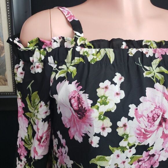 LILY ROSE Black Floral Dress XS - Picture 2 of 5